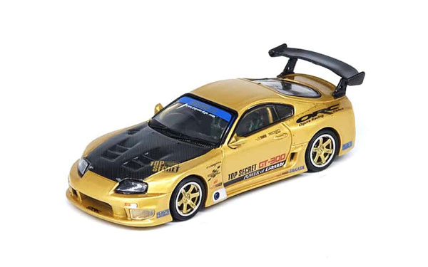 安価 ワタナベ 1/64 Toyota スープラ(A80) TOP SECRET GT300 ゴールド[INNO ミニカー