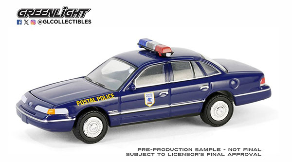 1/64 1992 Ford Crown Victoria Police Interceptor - United States Postal Service (USPS) Postal Police[グリーンライト]