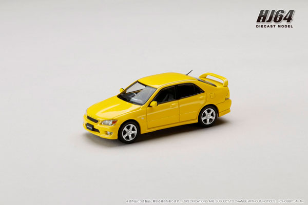 1/64 トヨタ ALTEZZA RS200 (E10) 1998 純正オプション装着車 スーパーブライトイエロー[ホビージャパン]