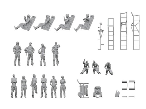 1/144 USAF パイロット＆グランドクルー set[エイチエムエー