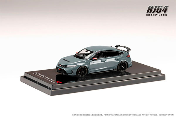 1/64 Honda CIVIC TYPE R (FL5) RACING BLACK Package / 純正オプションパーツ装着車 ソニックグレーパール[ホビージャパン]《発売済・在庫品》