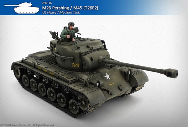 1/56 M26 パーシング/M45(T26E2) プラモデル（再販）[RUBICON