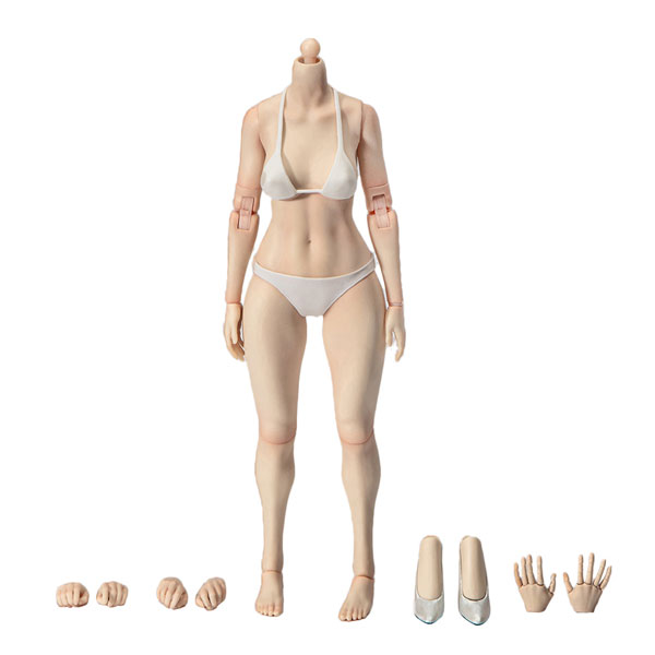 1/6 ナローショルダー フィメールボディ ミディアムバスト ホワイトスキン[True 1 Toys]《０９月仮予約》