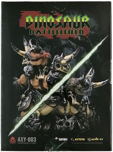 【中古】(本体B+/箱B)ダイナソー・バトルフィールド AXY003A カルノタウルス部族首長(グリーン) 1/12スケール可動フィギュア[AXYTOYS]《発売済・在庫品》