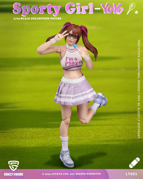 【特典】CRAZY FIGURE LT005 Sporty girl(スポーティーガール)YOYO(ヨーヨー) 1/12スケール可動フィギュア[CFTOYS]《０９月仮予約》