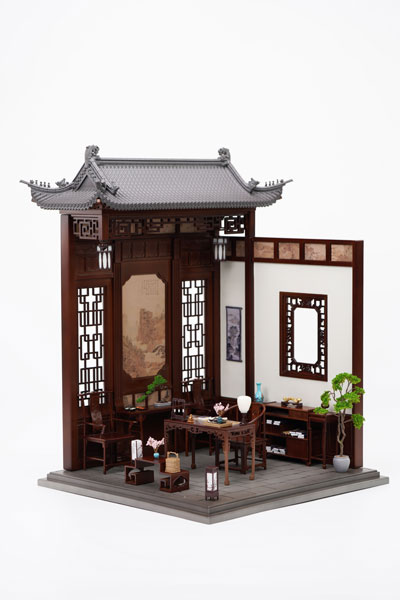 ファッションなデザイン 知古小斎(ちこしょうさい) 1/12スケール中華風ドールハウス 洋楽