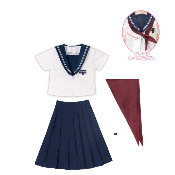 1/3 AZO2 和遥キナ学校制服コレクション「和遥清心女子学園 夏制服set」 ホワイト×ボルドー (ドール用)[アゾン]《発売済・在庫品》