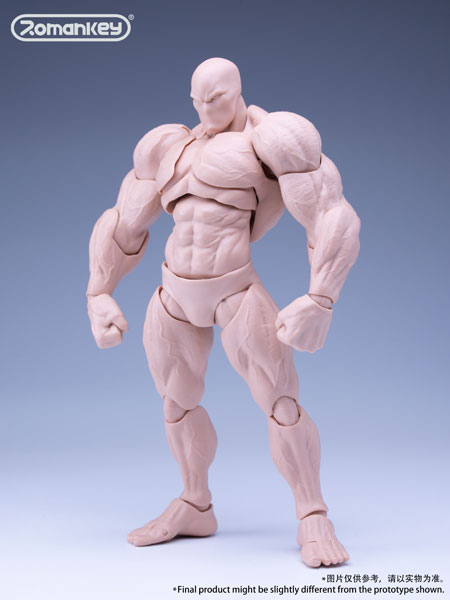 UMS003 1/12スケール 可動フィギュア男性素体 Big Guy(ビッグガイ) ホワイト[Romankey]《１２月仮予約》