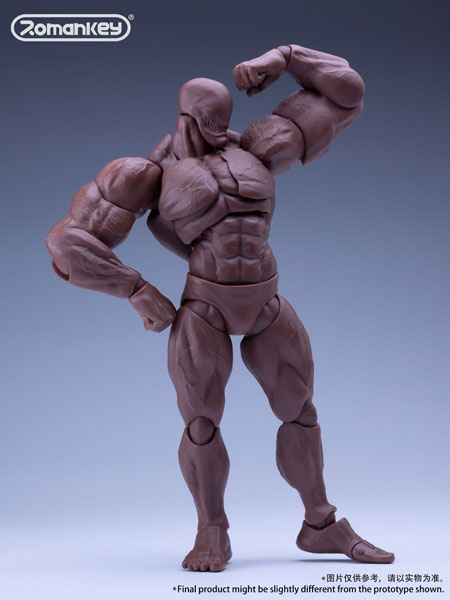 UMS003 1/12スケール 可動フィギュア男性素体 Big Guy(ビッグガイ) 日焼け[Romankey]《１２月仮予約》