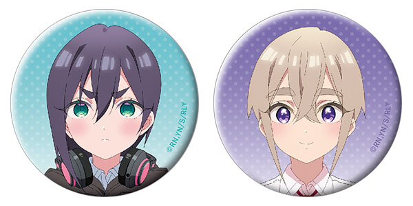 バッジ・ビンズ　【BOX】ミニ缶バッジ(54mm) 君のことが大大大大大好きな100人の彼女 01.場面写イラスト 君のことが大大大大大好きな100人の彼女_ハート型缶バッジ01/BOX