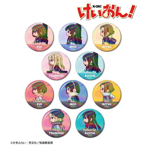 けいおん！ トレーディング ちびとこ オーロラ缶バッジ 10個入り