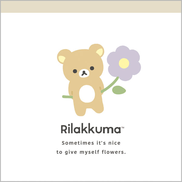MH26701 リラックマ BASIC RILAKKUMA Flower スクエアメモ[サンエックス]