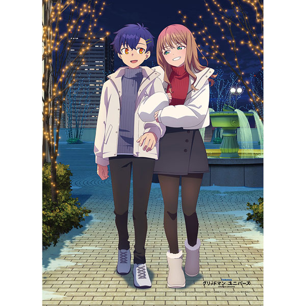 [グリッドマン ユニバース]描き下ろしB2タペストリー(麻中蓬＆南夢芽/冬デート)Wスエード[カーテン魂]