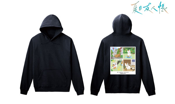夏目友人帳 描き下ろし 12時から15時のニャンコ先生 ニャンコ先生の1日ver. バックプリントパーカー メンズ XL[アルマビアンカ]《０８月予約》