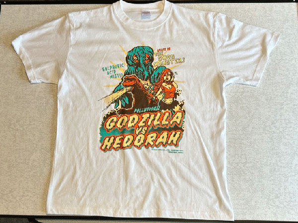 東宝怪獣Tシャツコレクション ゴジラ対ヘドラ 白 S[地球防衛軍秘密基地本部]《在庫切れ》