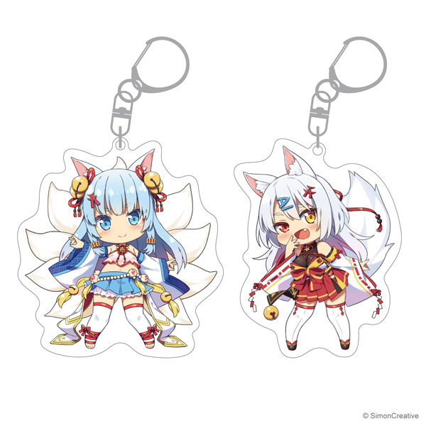 空気少女注意報×コン恋 アクリルキーホルダー セット 妖狐エア・稻荷空[希萌創意]《発売済・在庫品》