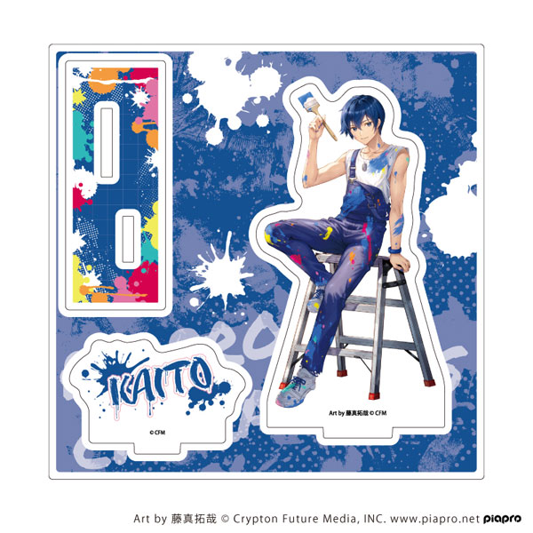 アクリルスタンドプレート「ピアプロキャラクターズ」18/KAITO ペンキver.(描き起こしイラスト)[A3]《０７月予約》