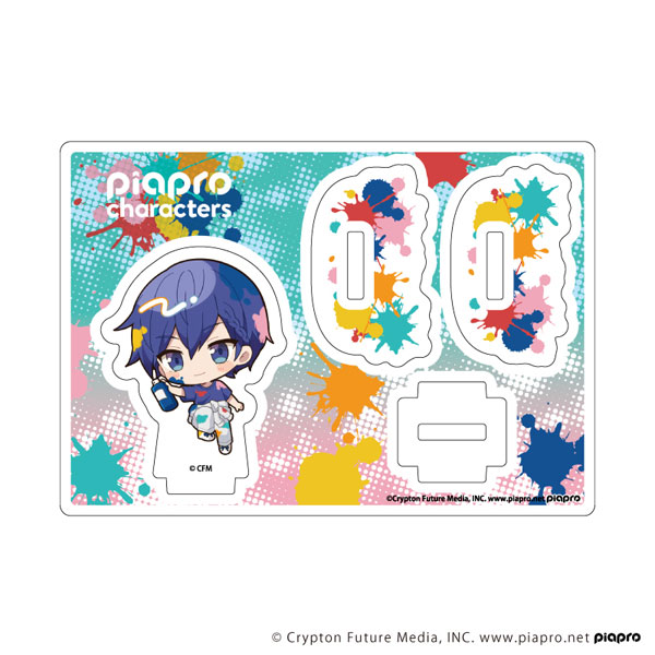ゆらゆらアクリルスタンド「ピアプロキャラクターズ」06/KAITO ペンキver.(ミニキャライラスト)[A3]《０７月予約》