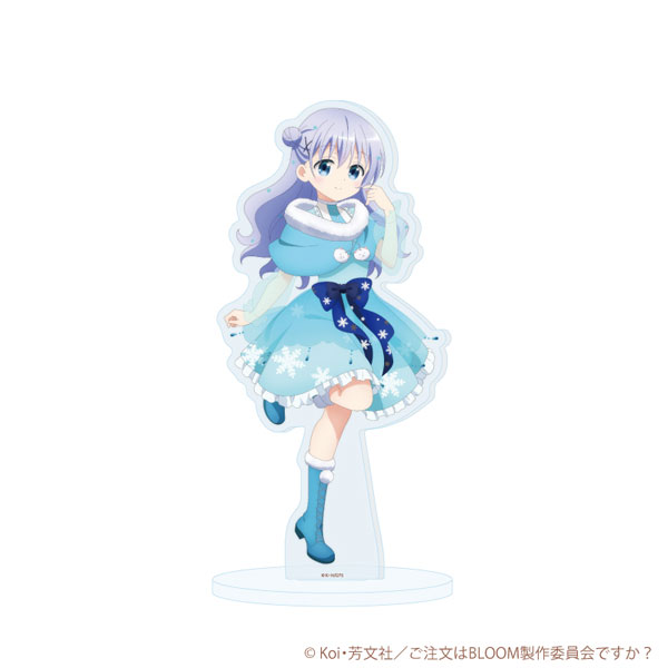 アクリルスタンド「ご注文はうさぎですか？BLOOM」16/チノ 雪の妖精ver.(描き下ろしイラスト)[A3]《０７月予約》