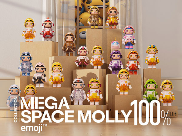 MEGA SPACE MOLLY 100％ × emoji シリーズ 9個入りBOX[POPMART]