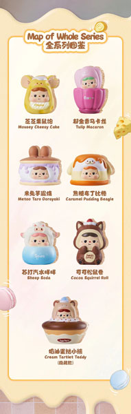 BAOBAOの四季スイーツ工房シリーズ トレーディングスクイーズ 6個入り