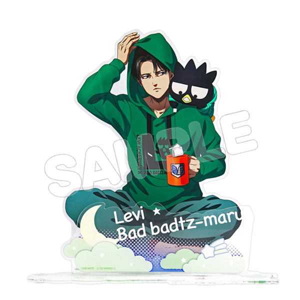 進撃の巨人×サンリオキャラクターズ4 ビッグアクリルスタンド リヴァイ×バッドばつ丸[TBSグロウディア]《０８月予約》