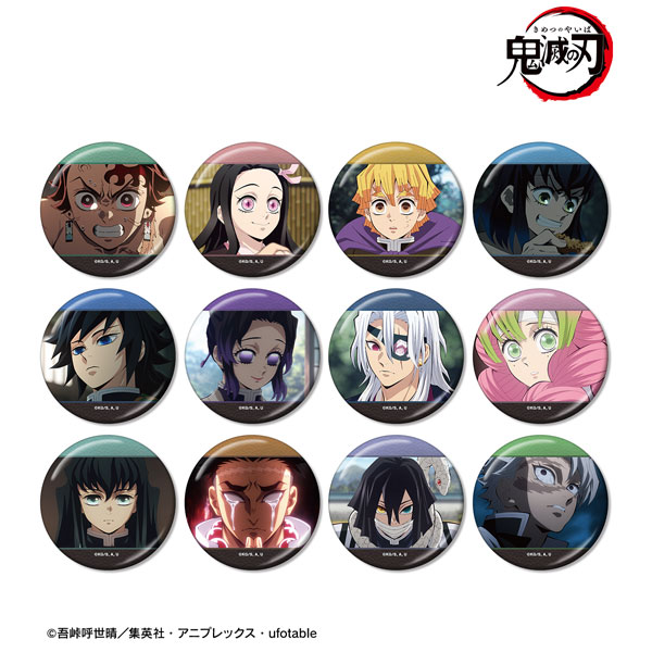 アニメ「鬼滅の刃」 トレーディング場面写メタリック缶バッジ 12個入り