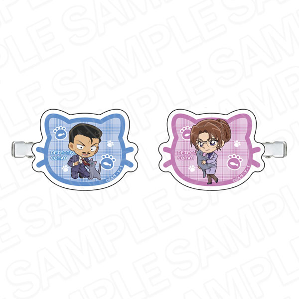 名探偵コナン アクリルヘアクリップ 毛利小五郎＆妃英理 デフォルメねこ ver.4[コンテンツシード]《０８月予約》