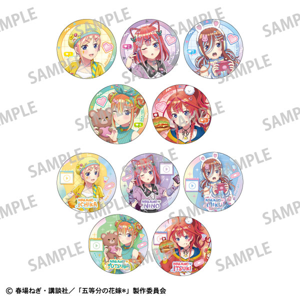 五等分の花嫁* トレーディングメタリック缶バッジ 配信者なりきり 10個入りBOX[カミオジャパン]《発売済・在庫品》