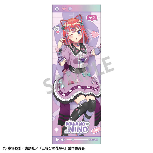 五等分の花嫁* ロングスクエア缶バッジ 中野二乃 配信者なりきり[カミオジャパン]