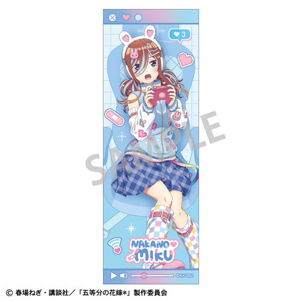 五等分の花嫁* ロングスクエア缶バッジ 中野三玖 配信者なりきり[カミオジャパン]
