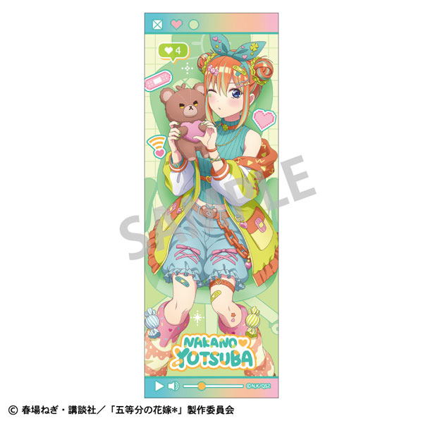 五等分の花嫁* ロングスクエア缶バッジ 中野四葉 配信者なりきり[カミオジャパン]
