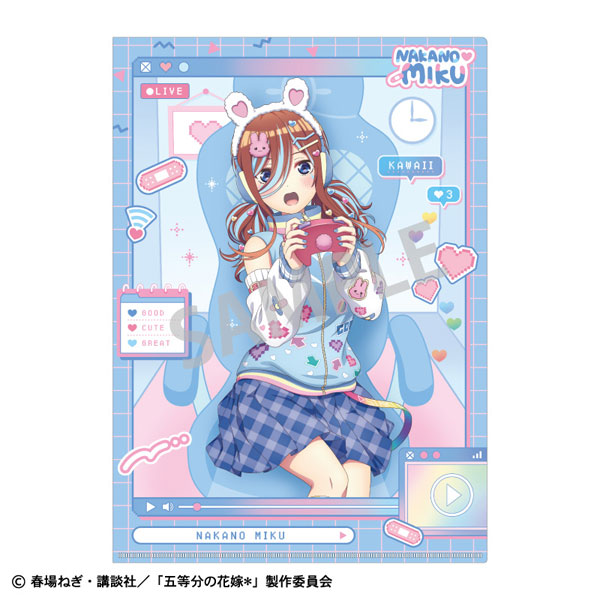 五等分の花嫁* A4シングルクリアファイル 中野三玖 配信者なりきり[カミオジャパン]