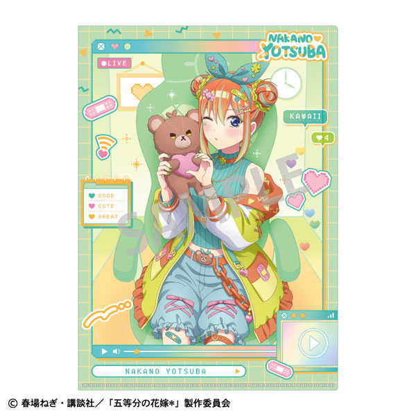 五等分の花嫁* A4シングルクリアファイル 中野四葉 配信者なりきり[カミオジャパン]
