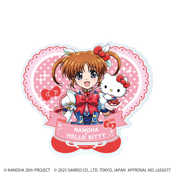 アクリルスタンド「魔法少女リリカルなのはシリーズ×サンリオキャラクターズ」01/なのは×ハローキティ(等身イラスト)[A3]