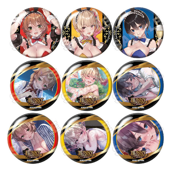 バニーガーデン グリッター缶バッジ 9個入りBOX[GRANUP]
