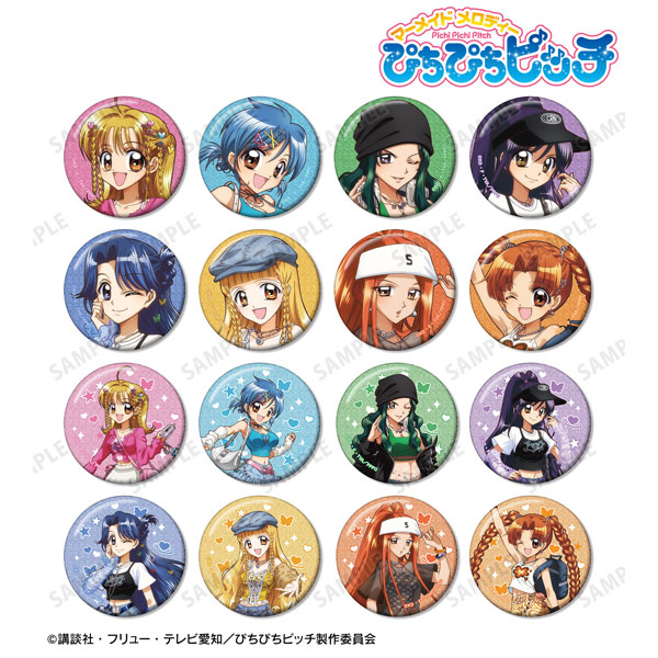 アニメグッズ 美少女 海外向け 缶バッジ など 100点以上 アニメ「ぴちぴちピッチ」 描き下ろし Y2Kファッションver