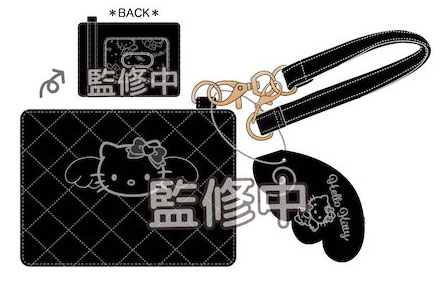 ハローキティ キルティングパスケース ブラック（再販）[ティー・シー・ピー]《０１月予約》