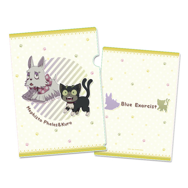 青の祓魔師 雪ノ果篇 ぷちちょこクリアファイル メフィスト・フェレス(犬)＆クロ[シーズナルプランツ]《０９月予約》