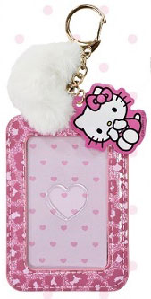 ハローキティ パスケース(ギャルキティ) ヒョウ柄ピンク[サンアート]《発売済・在庫品》