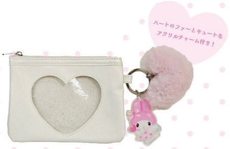 サンリオキャラクターズ ハート窓付きポーチ(エンジェル) マイメロディ[サンアート]《発売済・在庫品》
