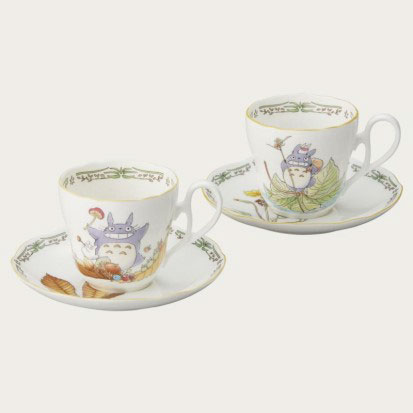 となりのトトロ ティー・コーヒー碗皿ペアセット(絵変り)[ノリタケカンパニーリミテド]《発売済・在庫品》