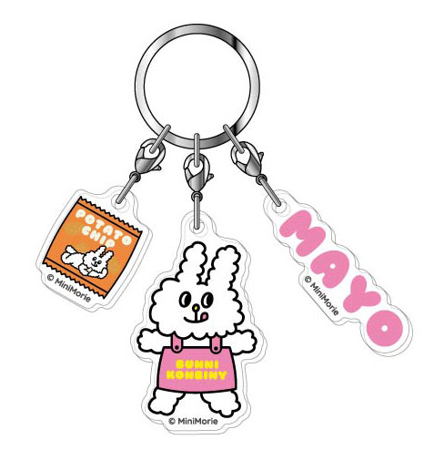 3連アクリルキーホルダー BUNNI KONBINY01 マヨくん[バンダイ]《発売済・在庫品》