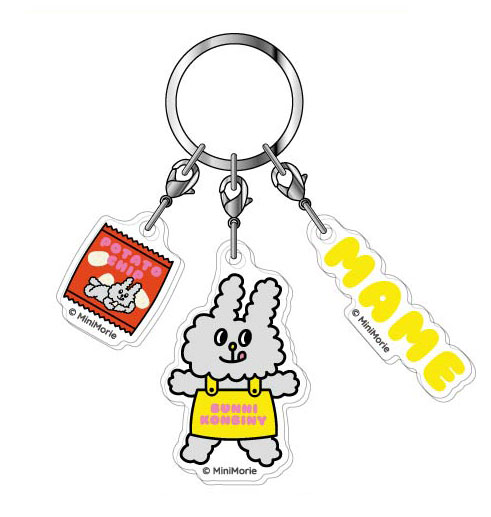 3連アクリルキーホルダー BUNNI KONBINY03 マメちゃん[バンダイ]《発売済・在庫品》