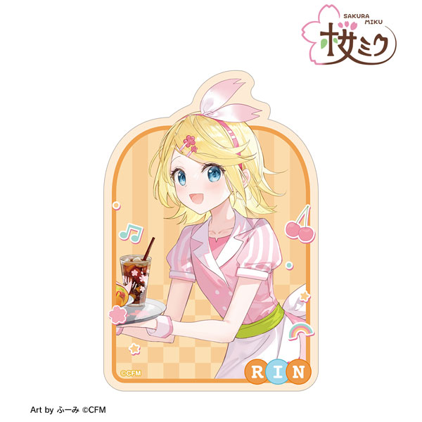 桜ミク 描き下ろし 鏡音リン アメリカンダイナーver. Art by ふ