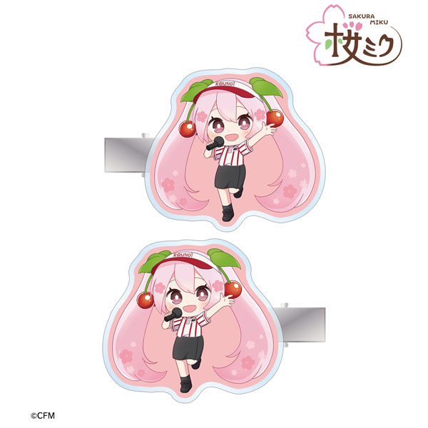 桜ミク 桜ミク ちびキャラ アクリルヘアクリップ2個セット