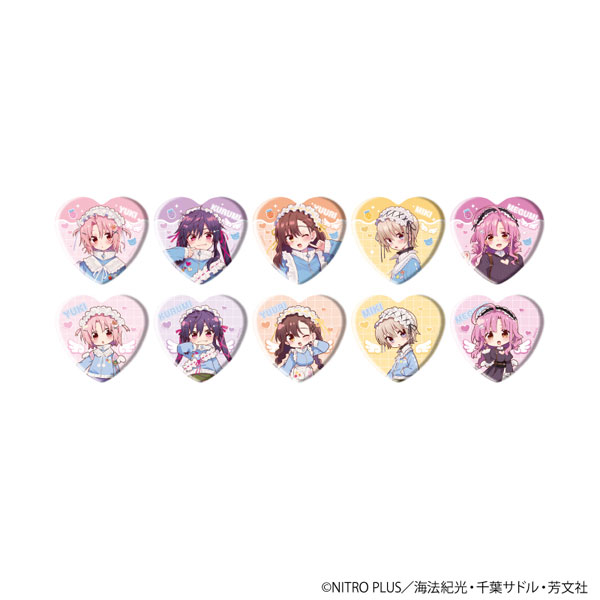 【予約販売品】 ハート型缶バッジ「がっこうぐらし！」01/描き下ろしイラスト 10 店舗用品