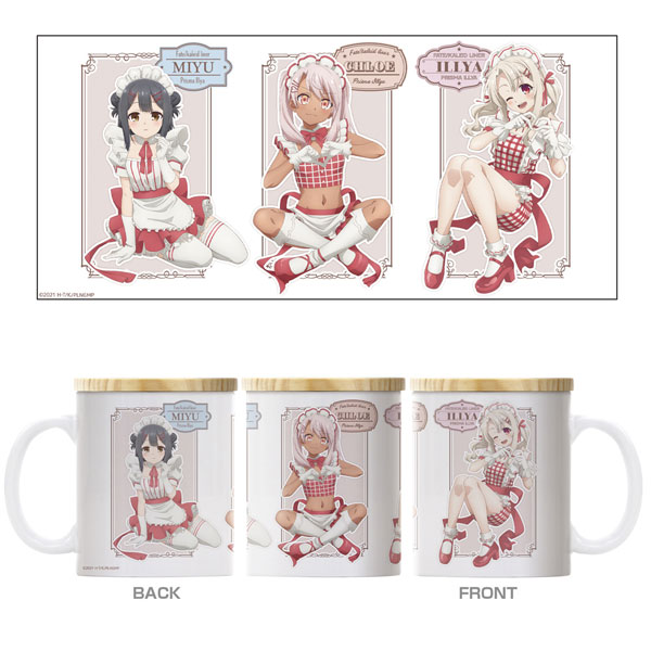 プリズマ☆イリヤ Licht 名前の無い少女 ウエイトレス服のイリヤ＆美遊＆クロエ フタ付きフルカラーマグカップ[コスパ]《０９月予約》