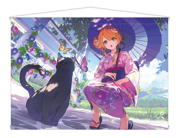 あみこちゃん タペストリー 花ざかりのあみこシリーズ 朝顔