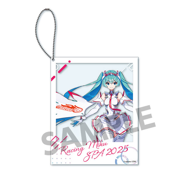 レーシングミク SPA 2025 キービジュアル1 Ver. ポラロイド風アクリルキーホルダー[ホビーストック]《発売済・在庫品》